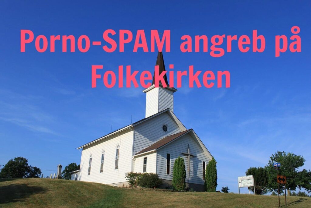 pornospam angreb på kirken